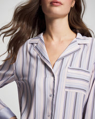 Long-Sleeve Notch Collar - RELAX STRIPE BLUE OPAL | Soma near me