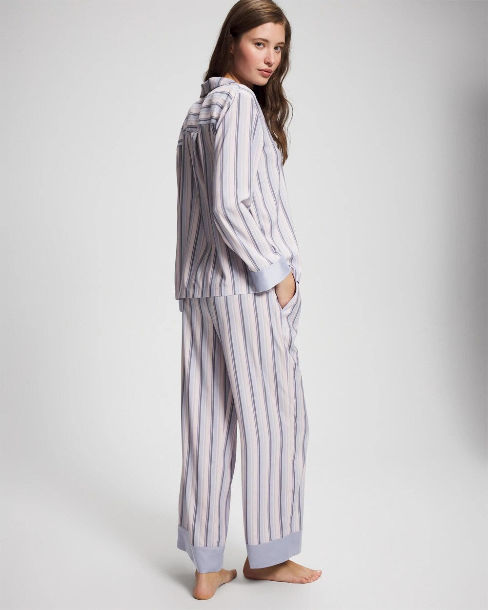 Pajama Pants - RELAX STRIPE BLUE OPAL | Soma for sale