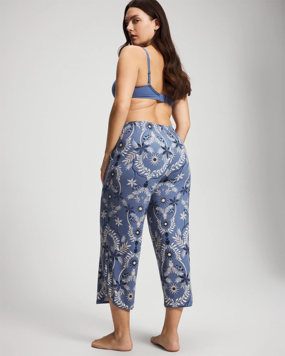 Piped Crop Pajama Pants - BOTANICAL TILE SUNDOWN | Soma sale