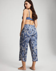 Piped Crop Pajama Pants - BOTANICAL TILE SUNDOWN | Soma sale