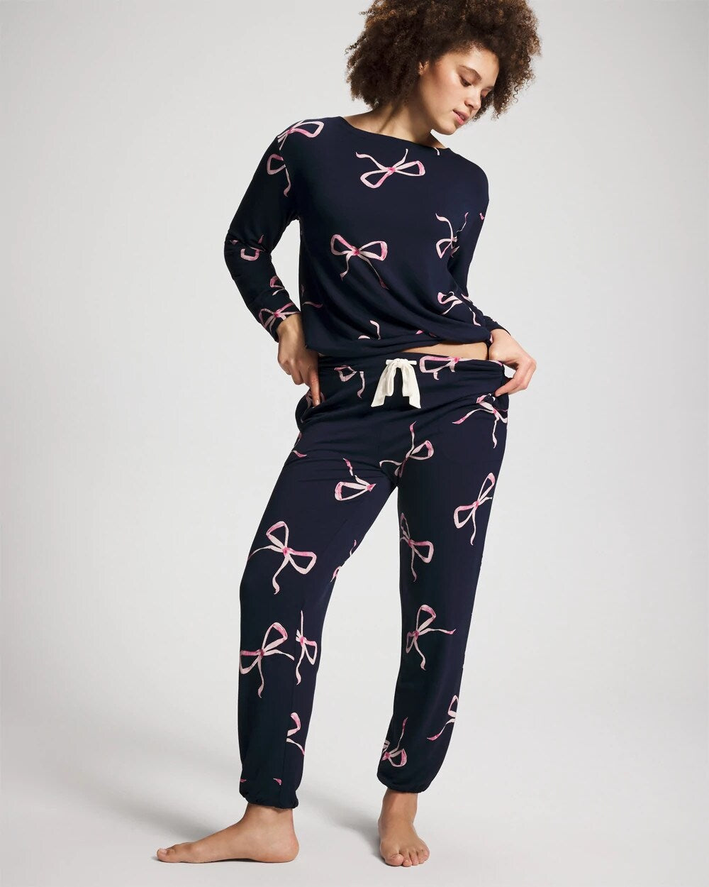 Banded Ankle Pajama Pant - BELOVED BOWS GRAND NAVY | Soma discount
