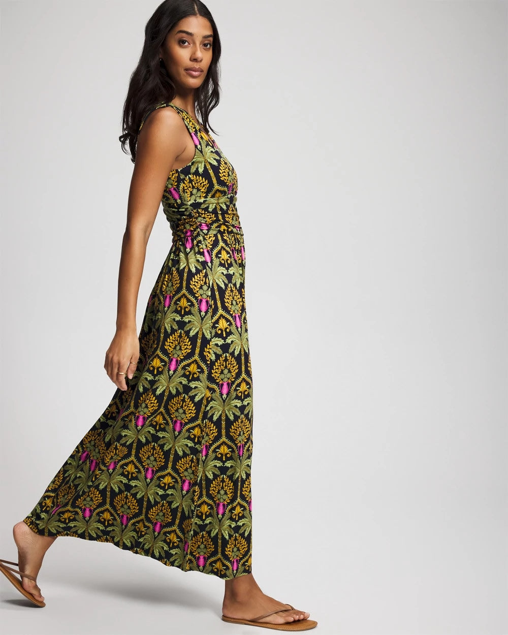 Goddess Maxi Bra Dress - PALMY PATTERNS NAVY | Soma near me