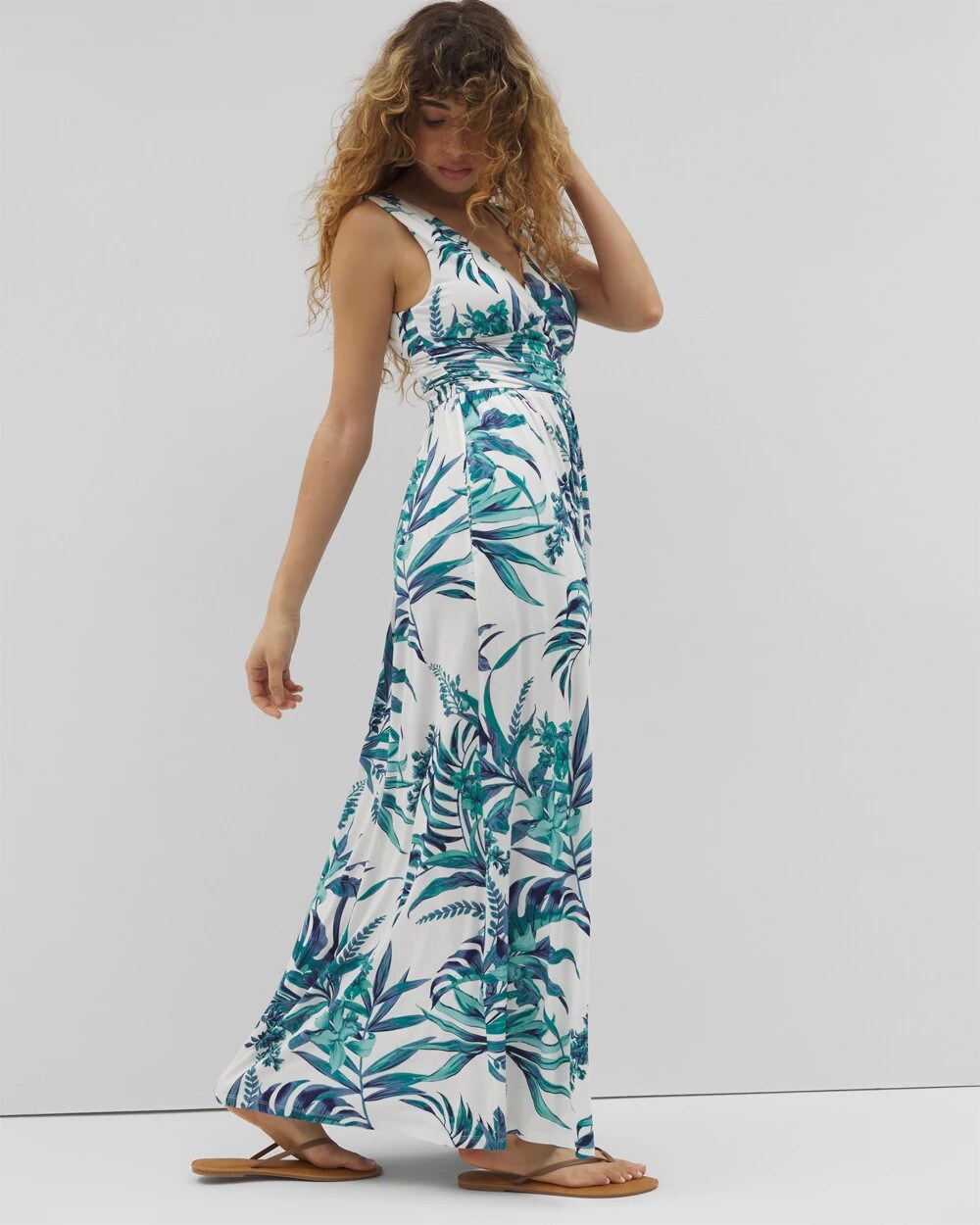 Goddess Maxi Bra Dress - PALM PERFECT G COCONUT | Soma discount