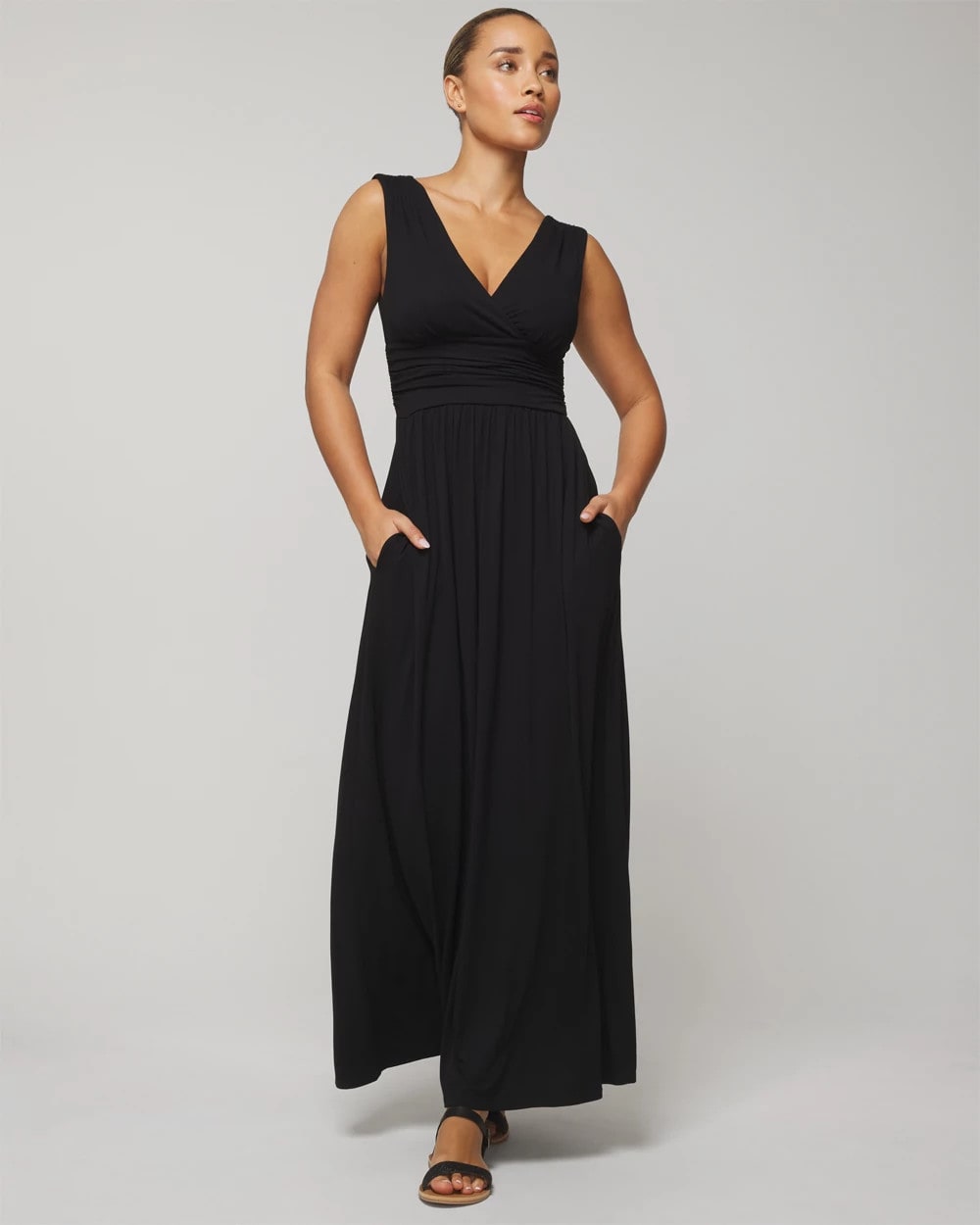 Goddess Maxi Bra Dress - BLACK | Soma for sale