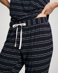 Banded Ankle Pajama Pant - BOHO STRIPE NAVY | Soma sale