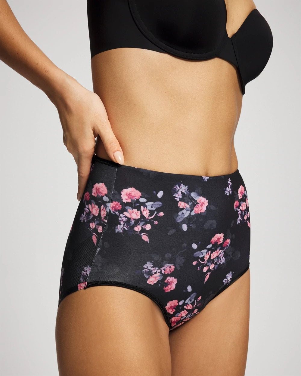 High-Waist Brief Panty - FLORAL DREAMS BLACK MINI | Soma discount