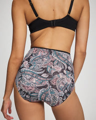 High-Waist Brief Panty - REGAL PAISLEY BLACK MINI | Soma outlet