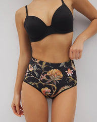 High-Waist Brief Panty - JAIPUR FLORAL BLACK | Soma Online
