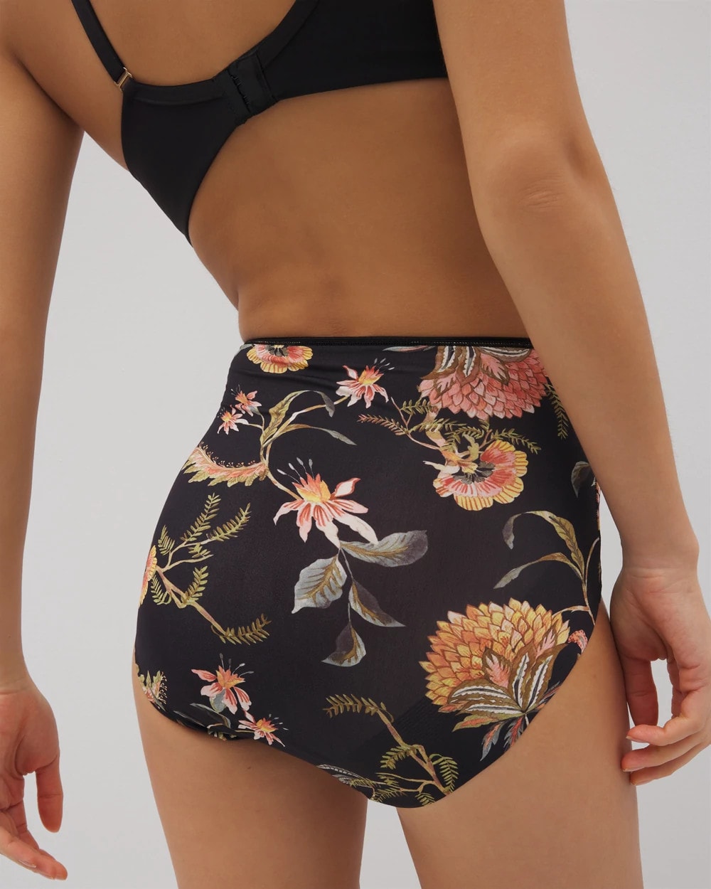 High-Waist Brief Panty - JAIPUR FLORAL BLACK | Soma Online