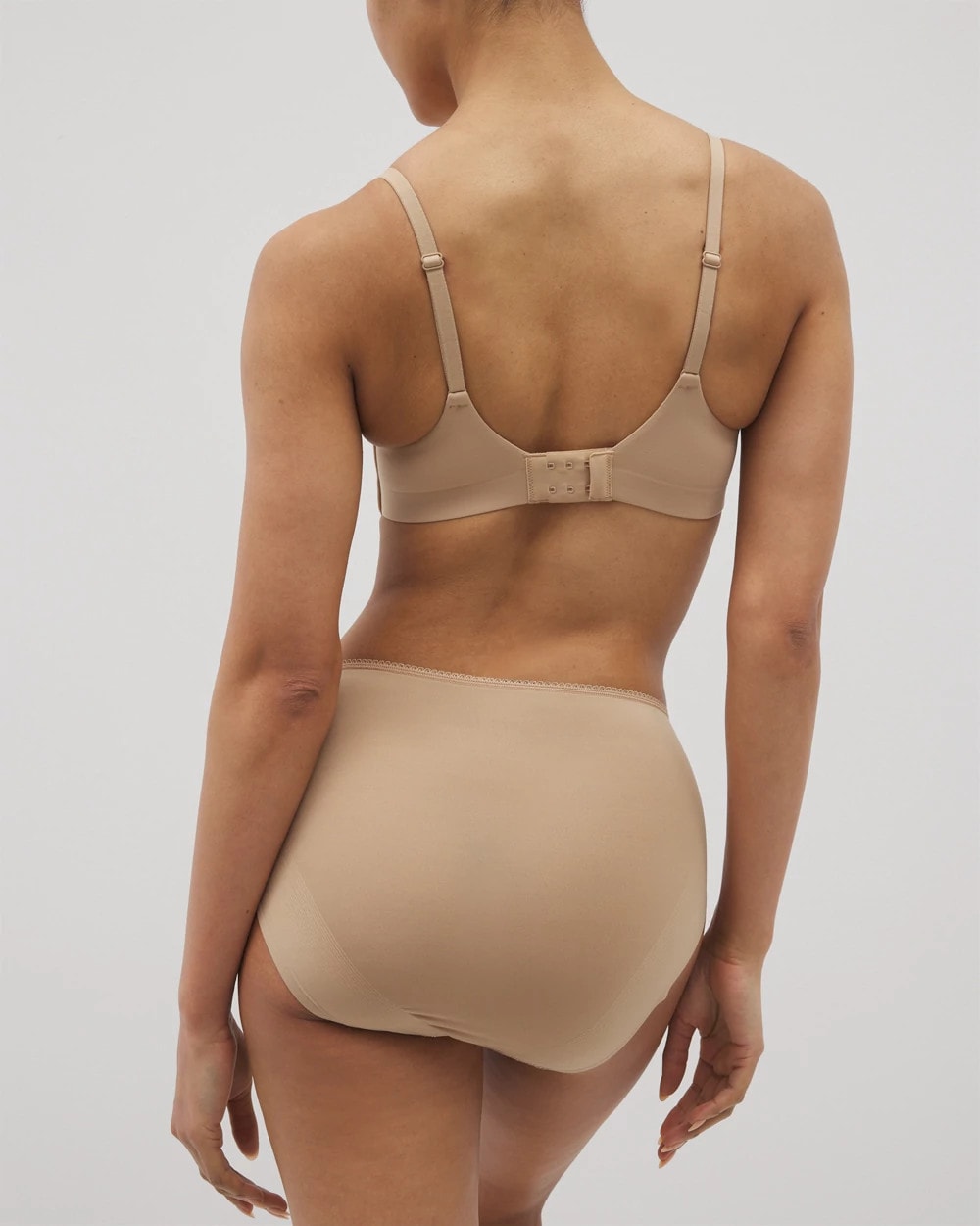 Vanishing Edge Microfiber Modern Brief Panty with Lace - WARM AMBER | Soma on sale