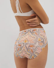 Vanishing Edge Microfiber Modern Brief Panty with Lace - VINE PAISLEY CHAMPAGNE M | Soma discount