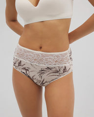 Vanishing Edge Microfiber Modern Brief Panty with Lace - PALM PERFECT M CHAMPAGNE | Soma near me