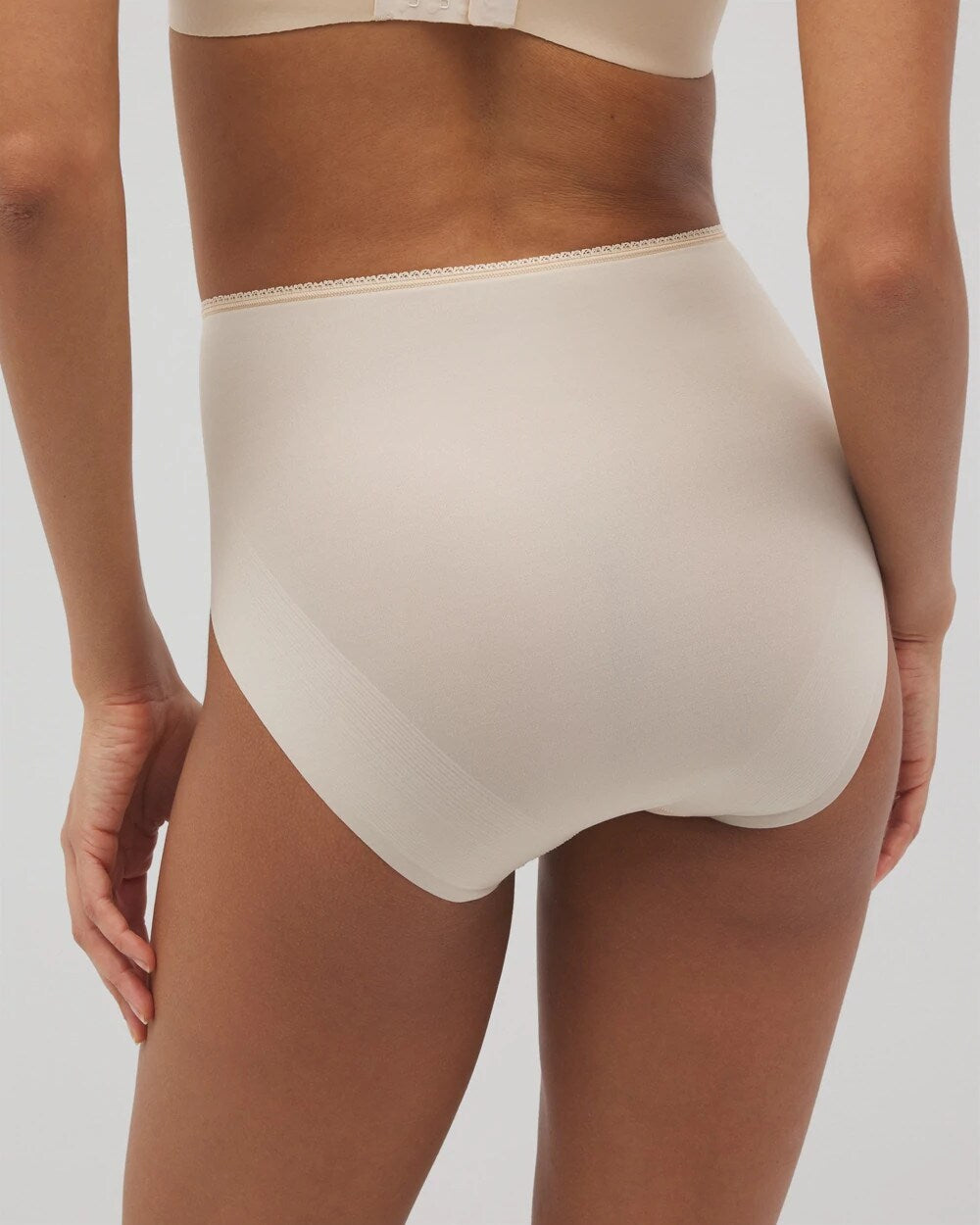Vanishing Edge Microfiber Modern Brief Panty with Lace - PALE SAND | Soma for sale