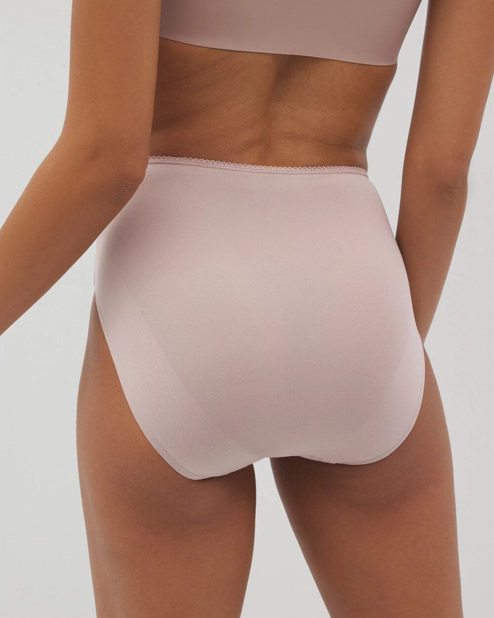 Vanishing Edge Microfiber Modern Brief Panty with Lace - ADOBE ROSE | Soma sale