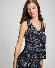 Printed Tank - COSMIC BALLET NAVY | Soma discount