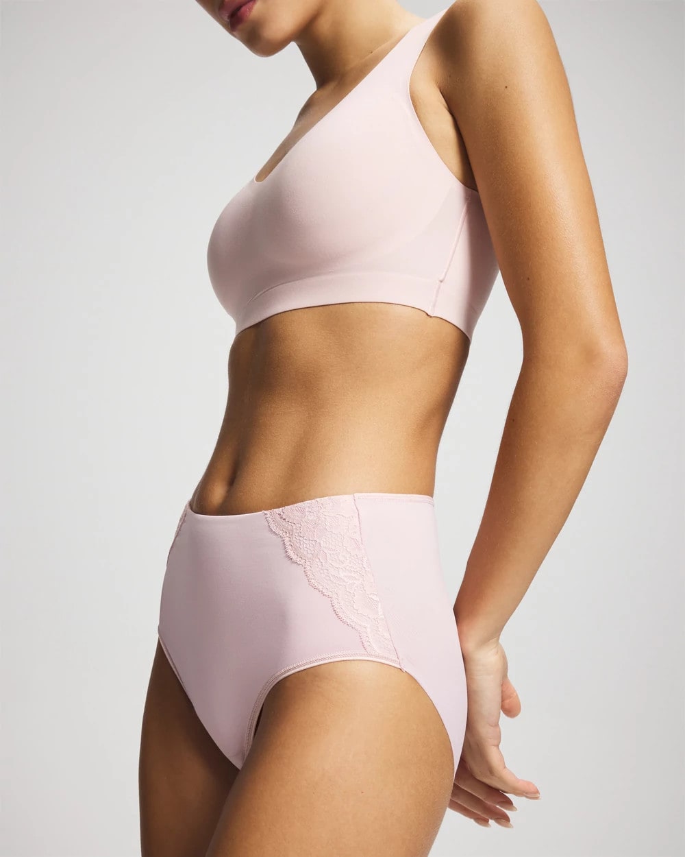 Tummy Modern Brief Panty with Lace - PRETTY PINK | Soma outlet