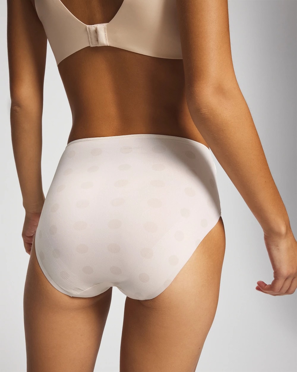 Tummy Modern Brief Panty with Lace - DRAMA DOTS CHAMPAGNE | Soma on sale