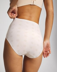 Tummy High-Waist Brief Panty with Lace - DRAMA DOTS CHAMPAGNE | Soma for sale
