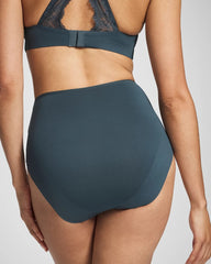 Tummy High-Waist Brief Panty with Lace - PETROL | Soma Online