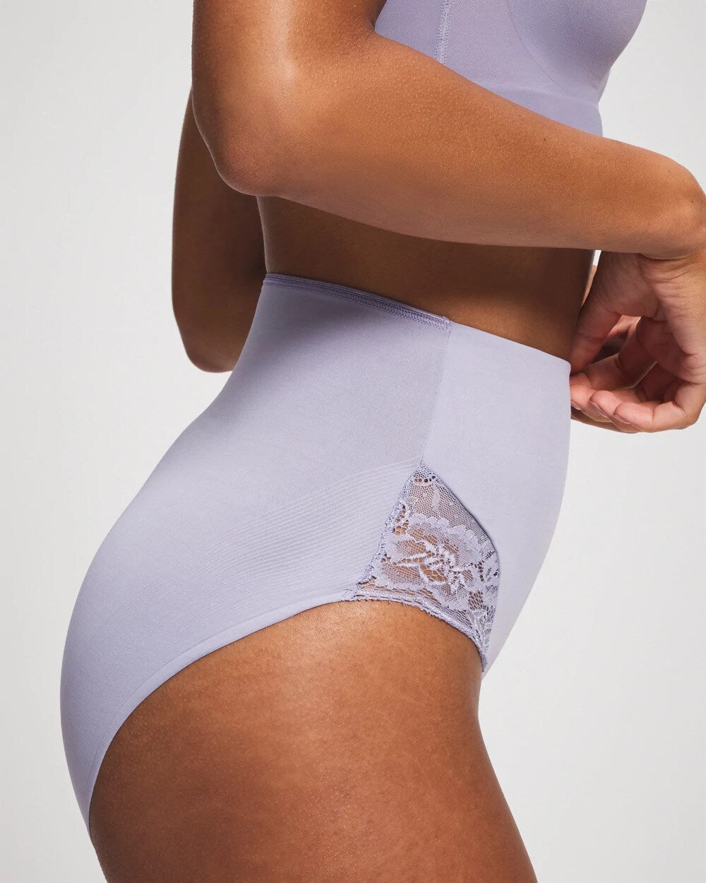 Tummy High-Waist Brief Panty with Lace - LAVENDER CLOUD | Soma near me