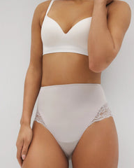 Tummy High-Waist Brief Panty with Lace - GRAY GLASS | Soma sale