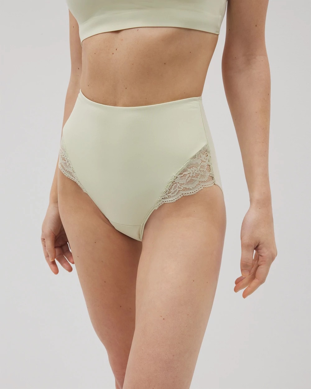 Tummy High-Waist Brief Panty with Lace - ALOE WASH | Soma near me