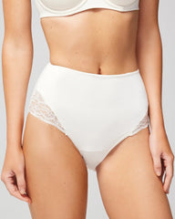 High-Waist Brief Panty with Lace - IVORY | Soma Online