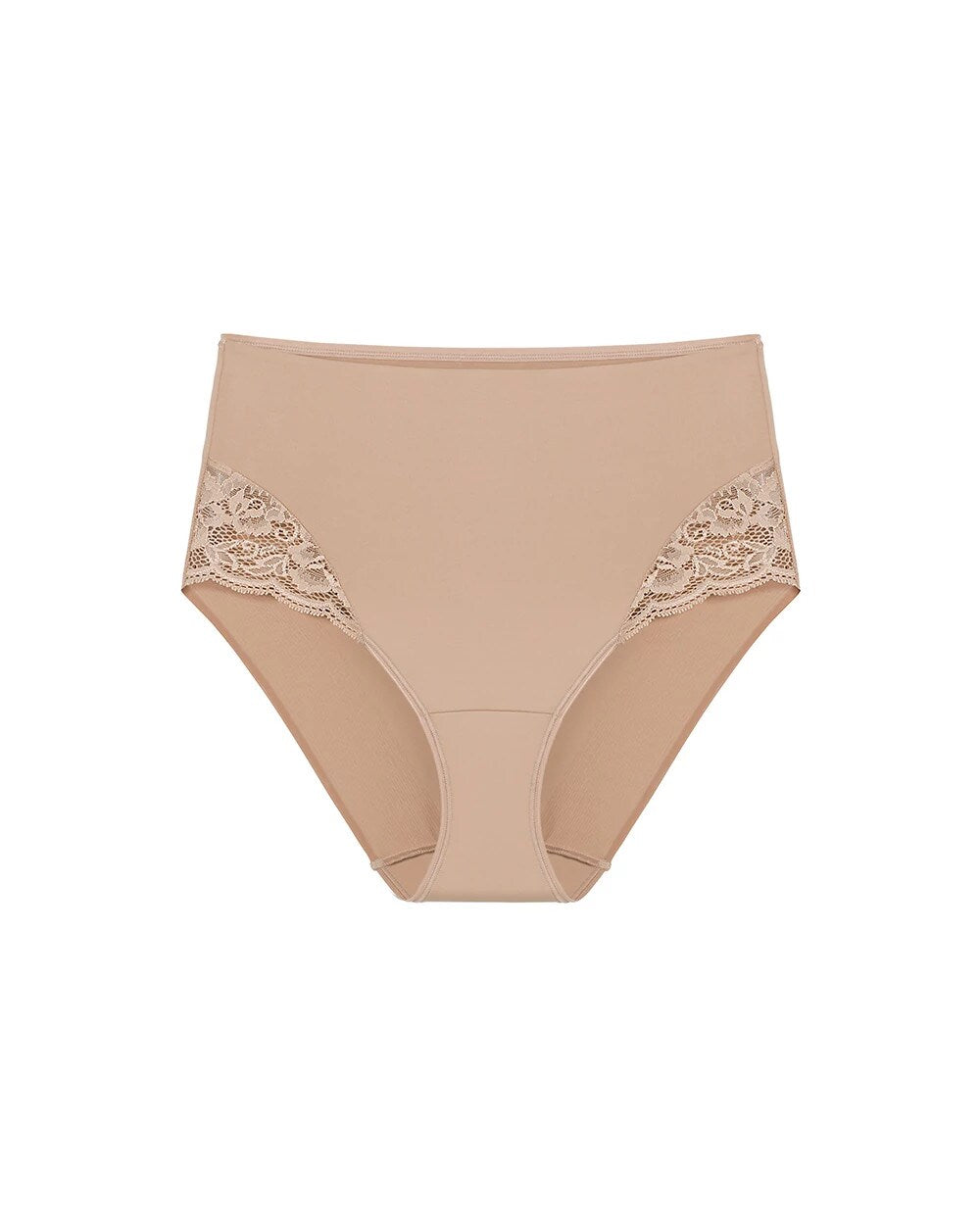High-Waist Brief Panty with Lace - WARM AMBER | Soma outlet