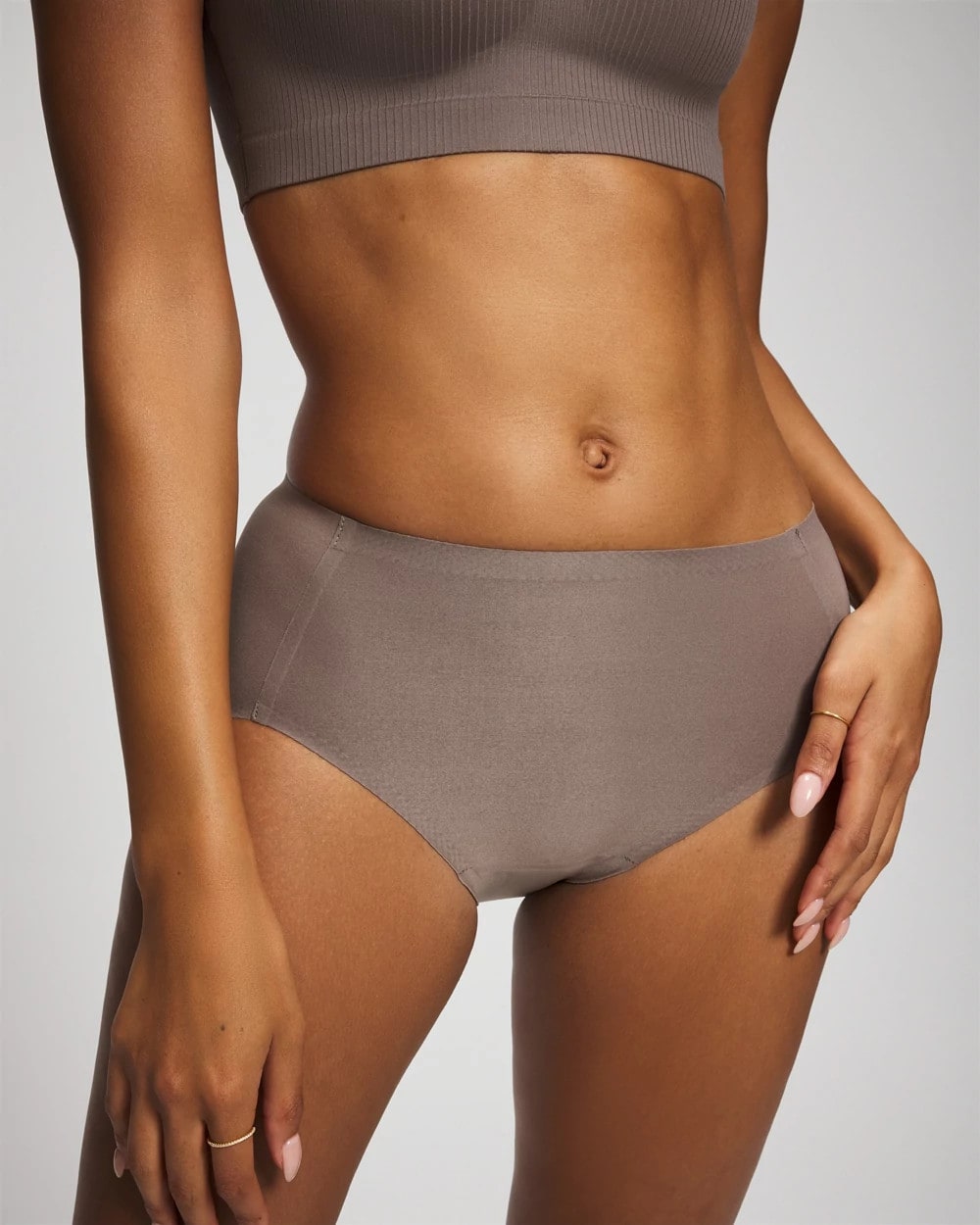 Enbliss Soft Stretch Modern Brief Panty - DARK TAUPE | Soma outlet