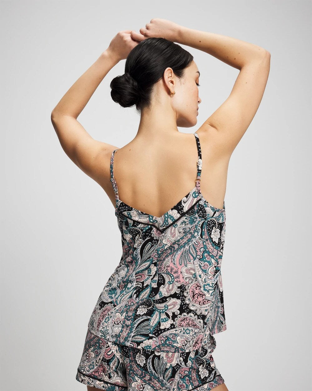 Piped Pajama Cami - REGAL PAISLEY BLACK | Soma near me