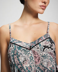 Piped Pajama Cami - REGAL PAISLEY BLACK | Soma near me