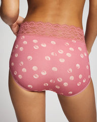 Brief Panty with Enchanting Lace - WATER SPOTS ANTIQUE PINK | Soma on sale