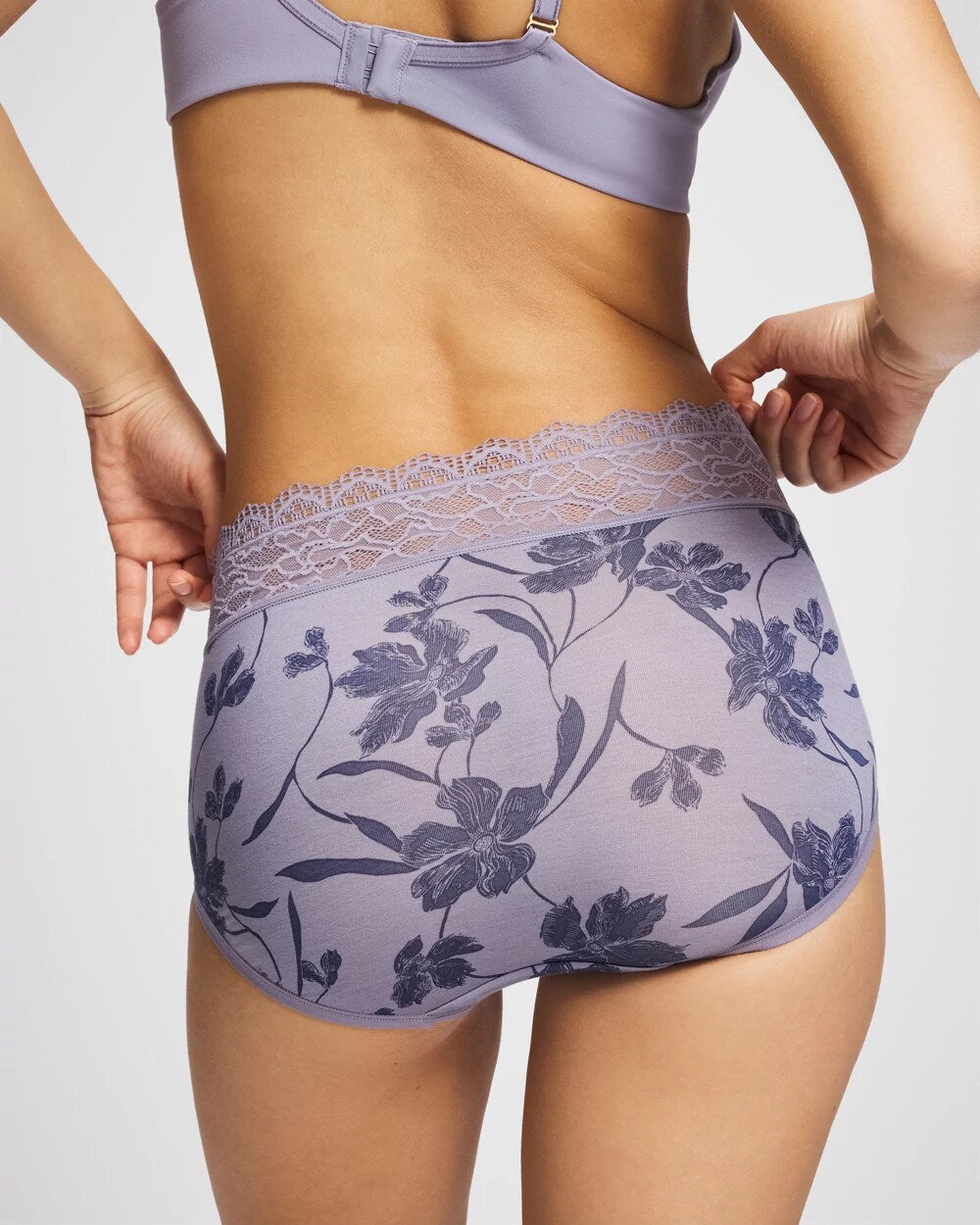 Brief Panty with Enchanting Lace - REFLECTION BLOOMS M LAV | Soma near me