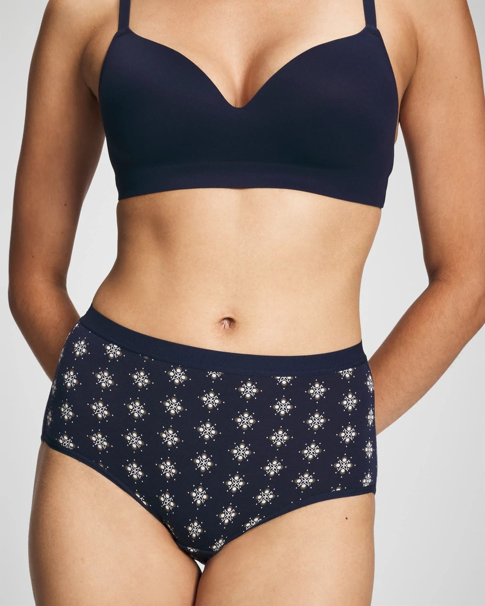 Cotton Modern Brief Panty - BELLE FOULARD MINI NAVY | Soma sale