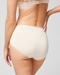 Cotton Brief Panty with Lace Trim - PALE SAND | Soma for sale