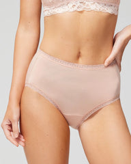 Cotton Brief Panty with Lace Trim - HUSH | Soma on sale