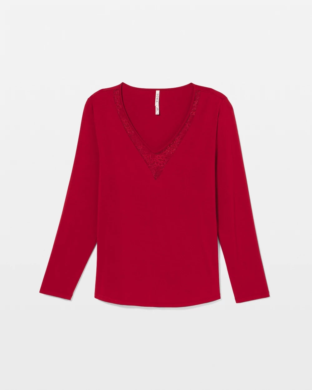 Lace Long Sleeve Pajama Top - PAINT THE TOWN RED | Soma discount