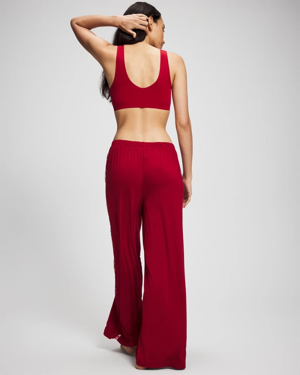 Lace Relaxed Wide Leg Pajama Pant - PAINT THE TOWN RED | Soma sale