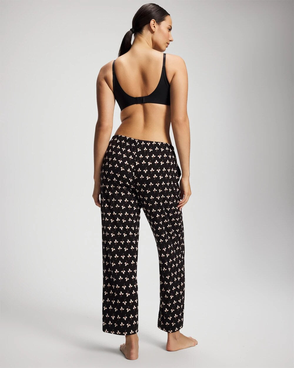 Ankle Pajama Pant - PEACEFUL PETALS BLACK | Soma on sale