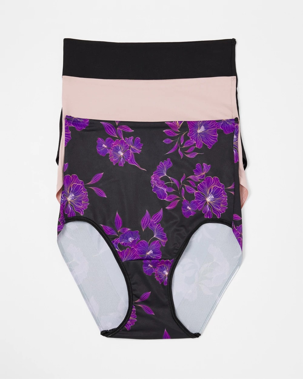 Tummy High-Waist Brief Panty 3 Pack - GILDED BLOOMS MULTI PACK | Soma discount