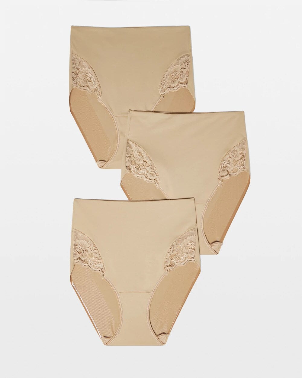 Tummy High-Waist Brief Panty with Lace 3 Pack - WARM AMBER MULTIPACK | Soma for sale