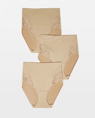Tummy High-Waist Brief Panty with Lace 3 Pack - WARM AMBER MULTIPACK | Soma for sale