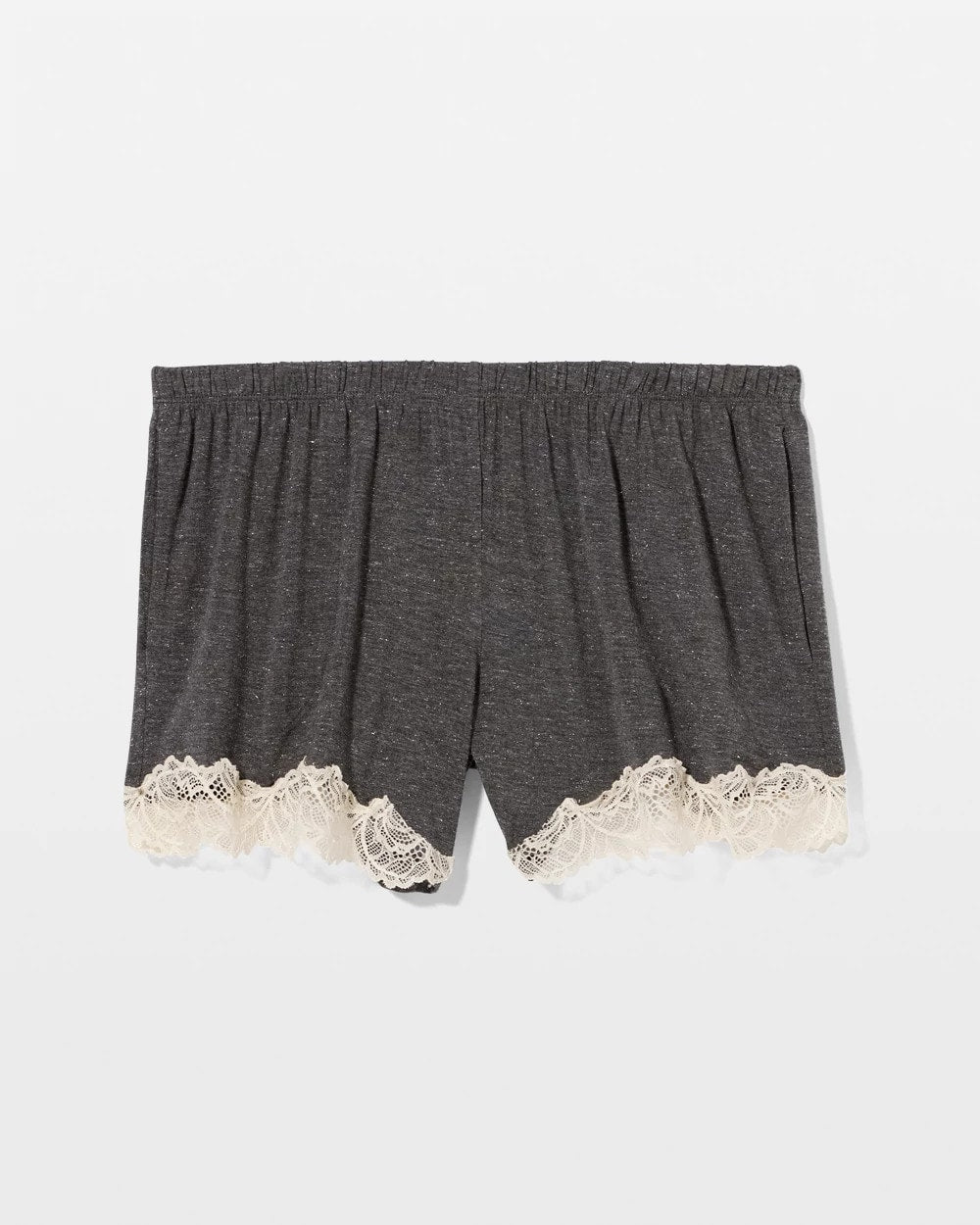 Lace Trim Pajama Short - CHARCOAL HEATHER W/ SHINE | Soma near me