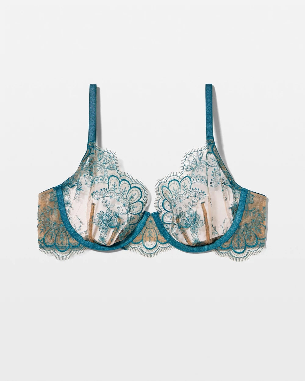 Tattoo Embroidered Perfect Coverage Bra - CERULEAN TEAL | Soma sale
