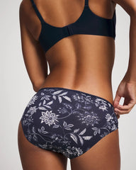 Edge Hipster Panty with Lace - MEANDERING GARDEN M NAVY | Soma for sale