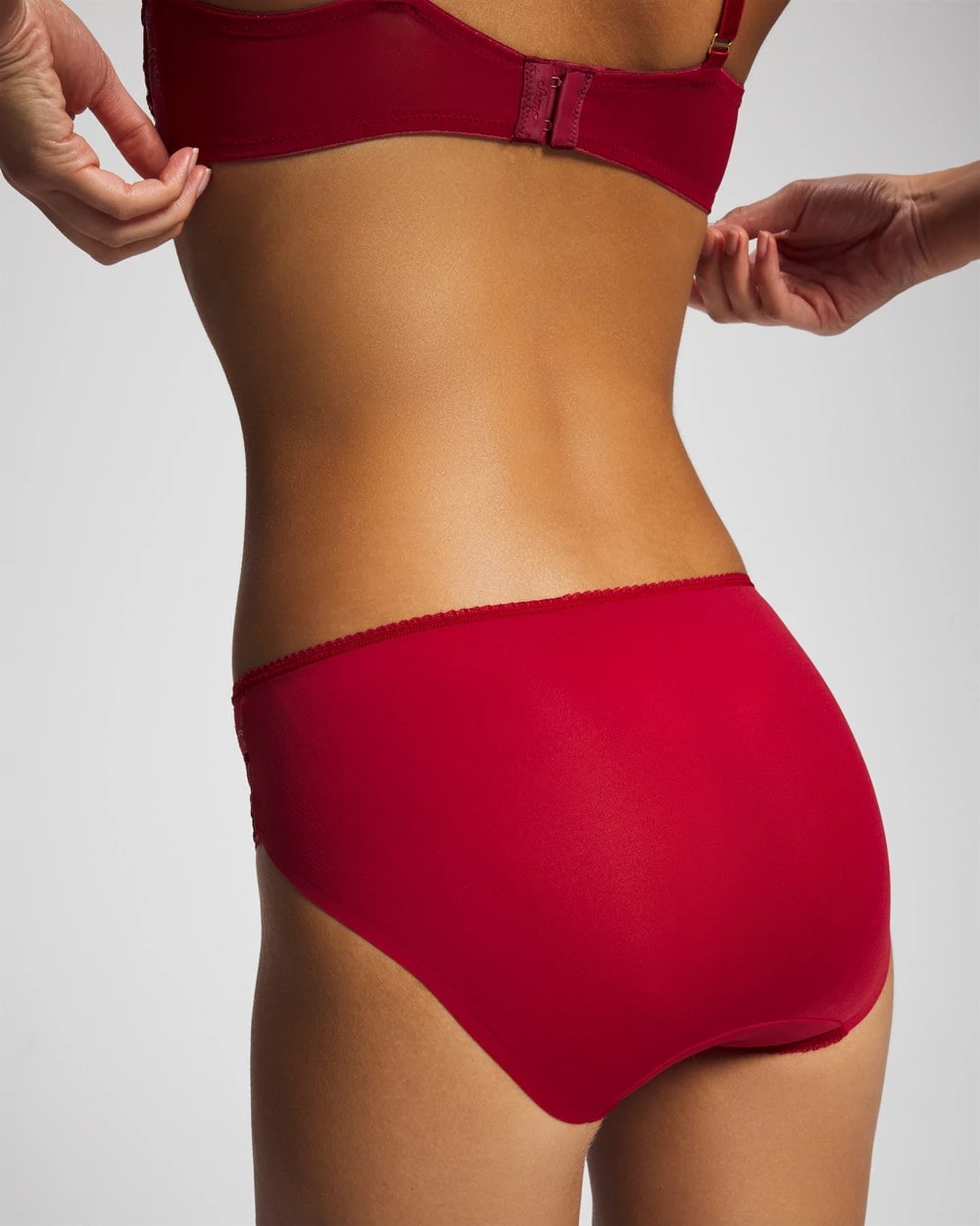Hipster Panty with Sensuous Lace - RED VELVET TONAL W/ LUREX | Soma for sale