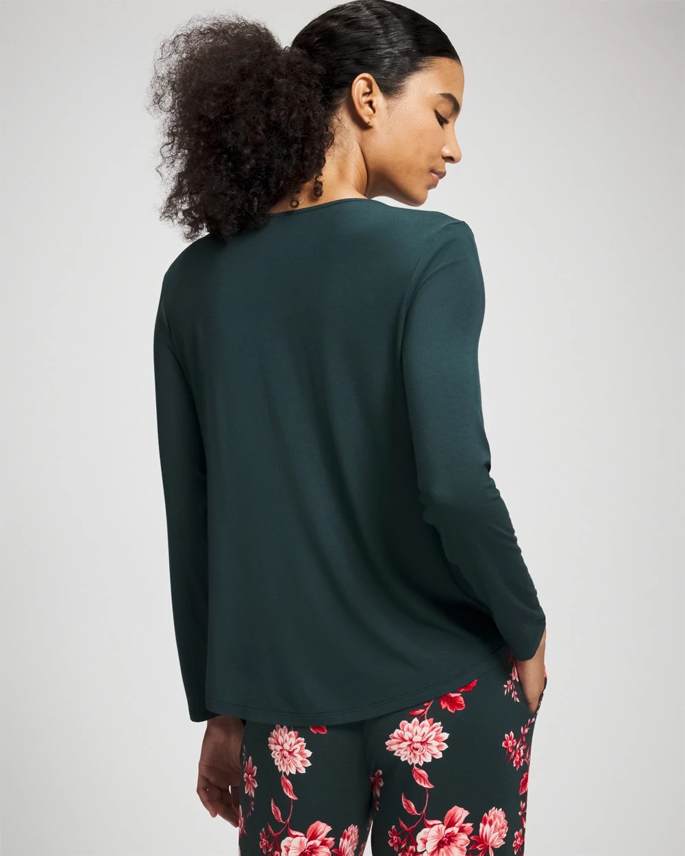 Classic Long Sleeve Pajama Top - GREEN JOLIE | Soma discount