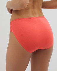 Cotton Blend Hipster Panty with Lace - DEEP SEA CORAL | Soma on sale