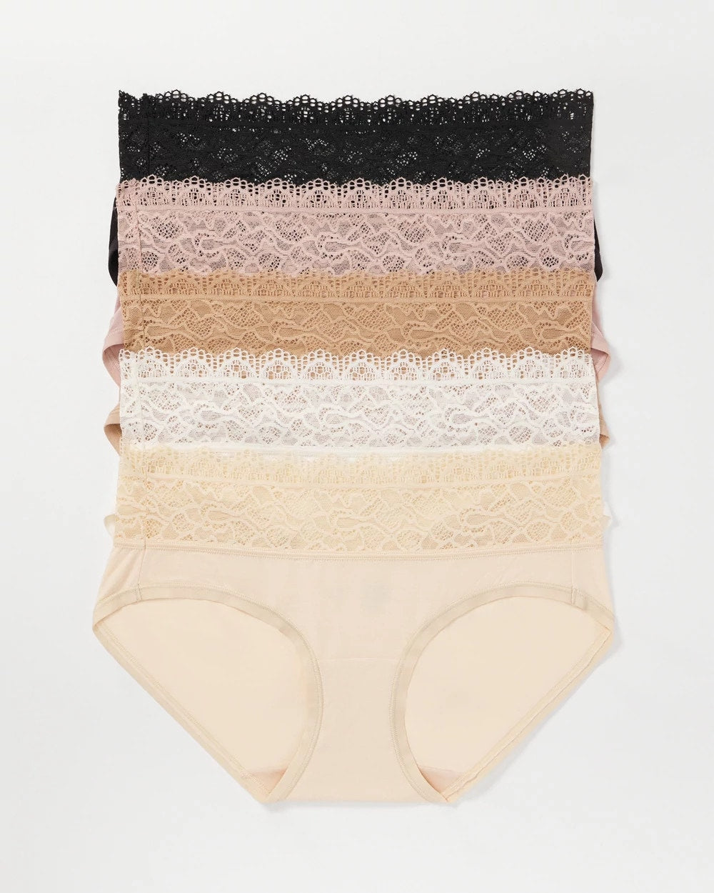 Hipster Panty with Super Soft Enchanting Lace 5 pack - BASIC MULTI PACK | Soma outlet