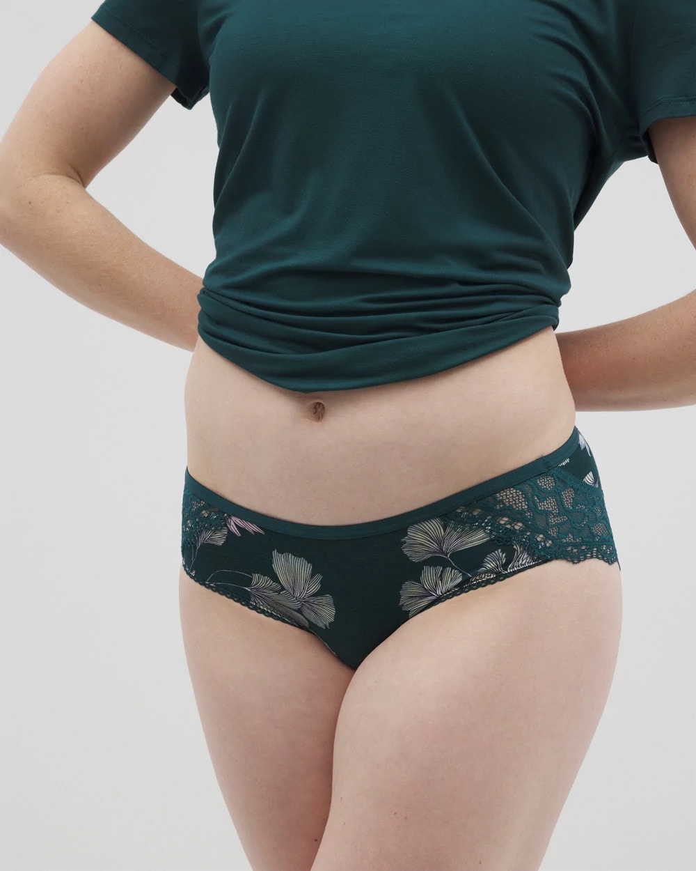 Hipster Panty with Enchanting Lace - HAVEN BOTANICAL M DK SEA | Soma outlet